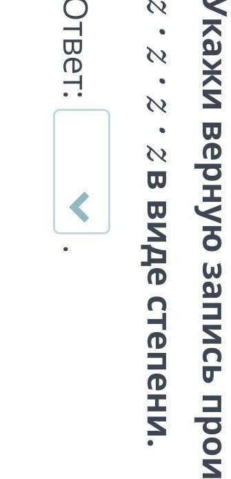 Укажите верную запись произведения z×z×z×z в виде степени​