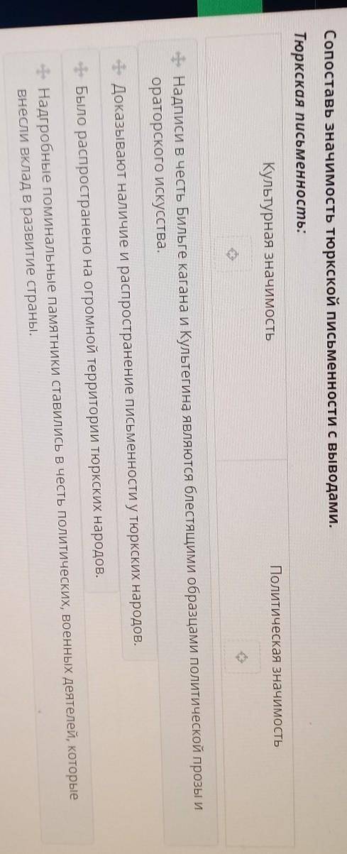 Сопоставь значимость тюркской письменности с выводами. ​