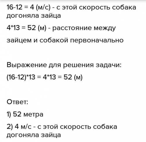 Математика,5класс,стр 57, номер 127. Охотничья собака бежала за зайцем со скоростью 16 м/с, а заяц у