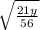 \sqrt{ \frac{21y}{56} }