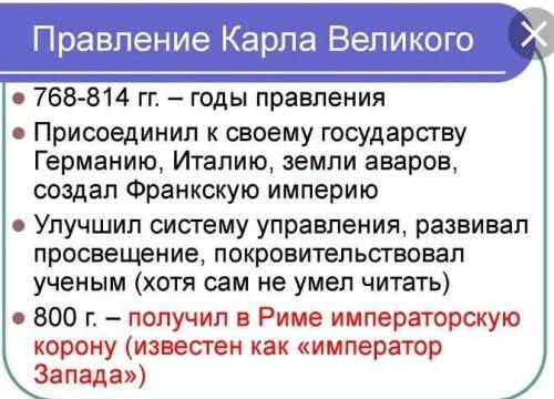 Скласти хронологічну табл. (діяльність Карла Великого)​