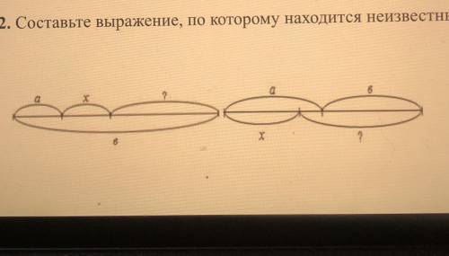 Составьте выражение,по которому находится неизвестный отрезок