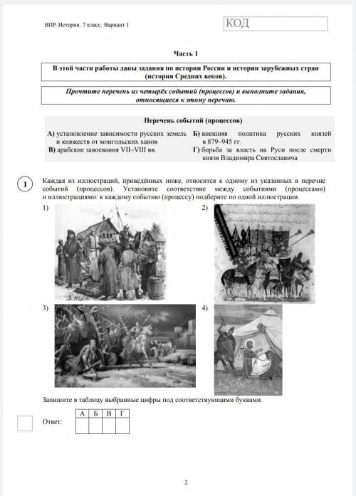 Впр 6 класс по истории вариант 1 ответы на все вопросы