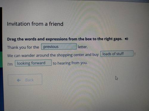 Drag the words and expressions from the box to the right gapsThank you for the letter​