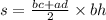 s = \frac{bc + ad}{2} \times bh