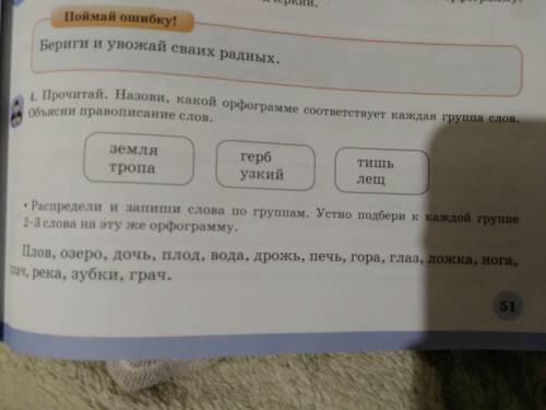 Распредели и запиши слова по группам. Устно собери к каждой группе 2-3 слова на эту же орфаграмму.