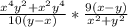 \frac{x^{4}y^{2}+x^{2}y^{4}}{10(y-x)} * \frac{9(x-y)}{x^{2}+y^{2}}