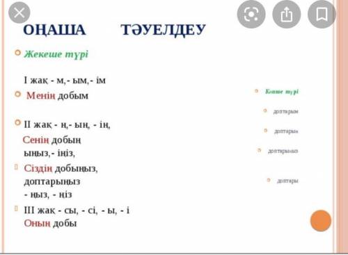 1. Тәуелдік жалғаудың 2-жақта тұрған сөзді көрсет , дәптерімқаламыағашын• домбырасы​