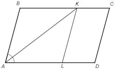 №4 в параллелограмме ABCD известны длины сторон AB=7; ВС=11. Провели биссектрису угла А, которая пер