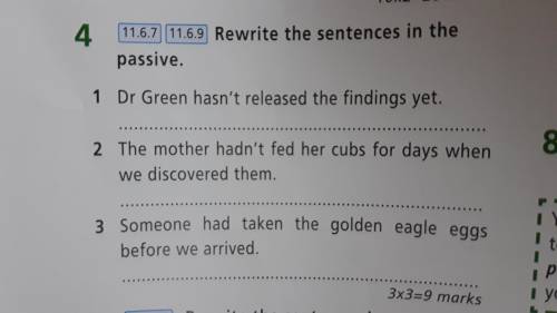 Rewrite the sentences in the passive.