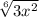 \sqrt[6]{3x^2}