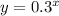 y=0.3^{x}