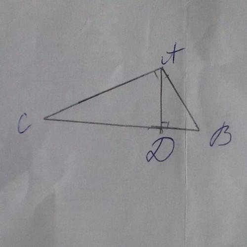 Дано треугольник ABC AC=10 см АD=6cm AB=? даю