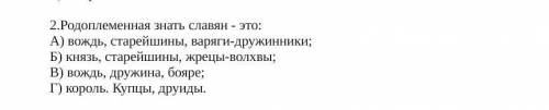 Родоплеменная знать славян - это?​