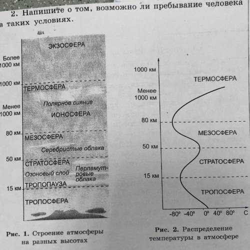 Напишите о том возможно ли пребывание человека в таких условиях