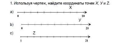 Используя чертеж,найдите координаты точек Х,У и