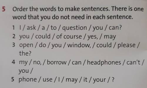 Order the words to make sentences.​