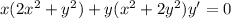 x(2x^{2} +y^{2})+y(x^{2} +2y^{2})y'=0