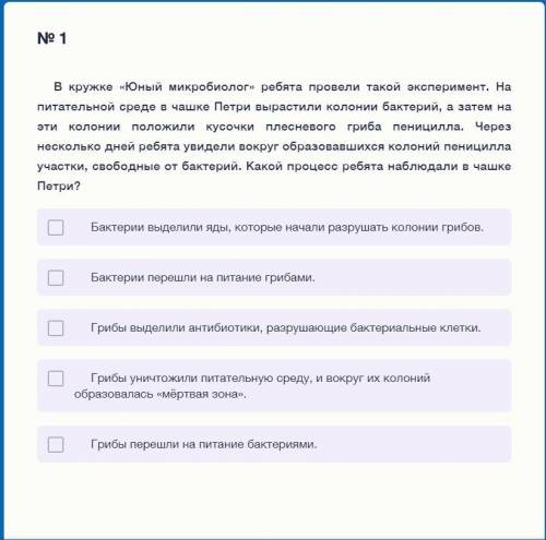 В кружке «Юный микробиолог» ребята провели такой эксперимент. На питательной среде в чашке Петри выр