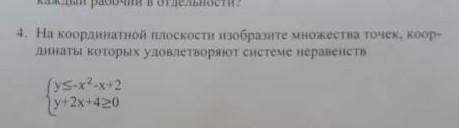 На координатной плоскости изобразите множество точек координаты которых удовлетворяют системе нераве