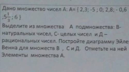 Дано множество чисел А А 2,3;-5;0;2,8;-0,6​