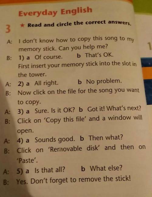 3* Read and circle the correct answers.​