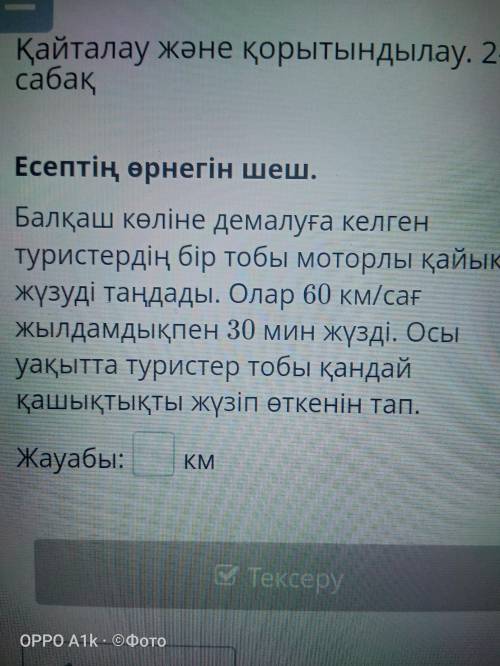 Группа туристов, приехавших на отдых на озеро Балхаш, предпочла отправиться на моторной лодке. Плыли