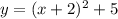 y = (x + {2}) ^{2} + 5