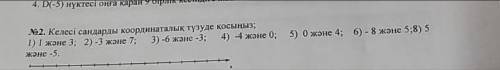 №2. добавьте следующие числа в координатную прямую; 1) и 3; 2) -3 и 7; 3) и 3;4) -4 и 0; 5) 0 и 4; 6