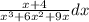 \frac{x+4}{x^{3} +6x^{2}+9x}dx