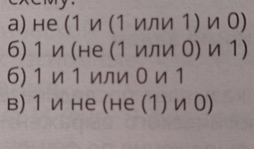 Вычислите значения логических выражений. нарисуйте схему​