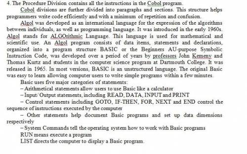 (ответьте на вопросы по тексту) 1. How were the first computers programmed? 2. What is an example of