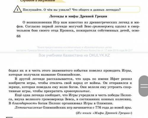 Послушайте. О чём вы узнали? Что общего в данных легендах? Легенды и мифы Древней Греции