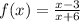 f(x) = \frac{x-3}{x+6}