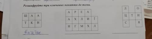 Тема про Київ. завдання скласти три поннятя до теми, з таких літер: 1) ш,а,т,к,а,н.2)а,р,е,а,а,х,л,и