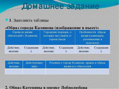 Сделайте номер ,произведение Островского Гроза