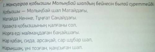 Поэма ақын Моқылбай шалдың бейнесі қандай сөздермен бейнелененін тауып оқы. мысалы: жар қабақ, ...