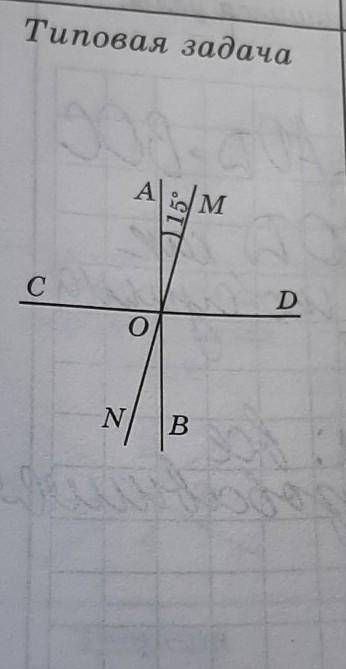 Три прямые AB, CD и MN пересекаются в точке O.​