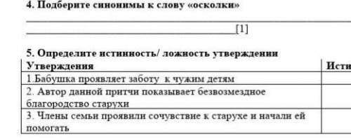 4. Подберите синонимы к слову «осколки»​