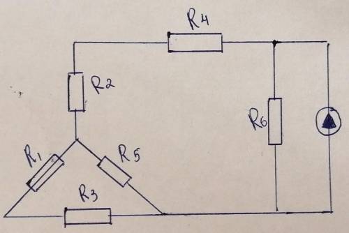 Дано: R1-0 ОмR2-4 ОмR3-2 ОмR4-6 ОмR5-8 ОмR6-10 ОмU3-20ВНайти все силы тока, напряжения и общии значе