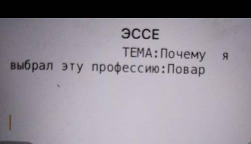 эссэ почему я выбрал профестю повр дою ​