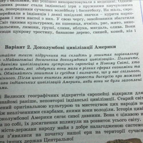 Варіант 2. Доколумбові цвілізвції Америки