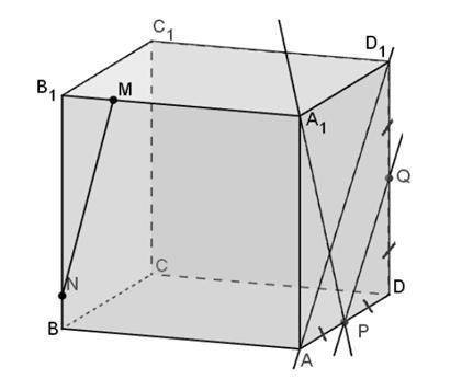 МN и AB параллельны, скрещиваются или пересекаются? Жду ответ с обьяснениями