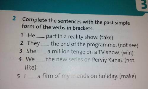 Complete the sentences with the past simple form of the verbs in brackets.