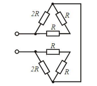 Найти эквивалентное сопротивление цепи, показанной на рисунке