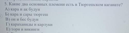 Какие два основных племени есть в тюргешском каганате? ​