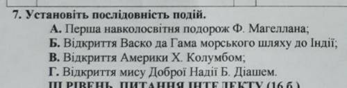 встановити послідовність подій