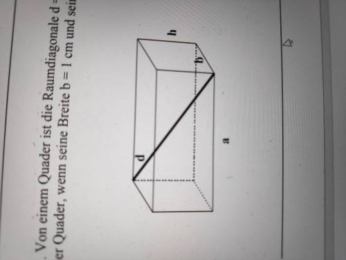Привет решить задачу: В кубоиде проходит диагональ длинной d=3см. Какова длина кубоида, если ширина