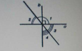 На рисунке прямые а и b перпендикулярны, 120°. Найдите углы2, 3 и 4.​