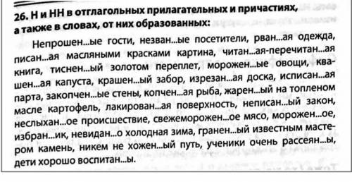 ОЧЕНЬ Н И НН В ПРИЧАСТИЯХ И ОТГЛАГОЛЬНЫХ ПРИЛАГАТЕЛЬНЫХ